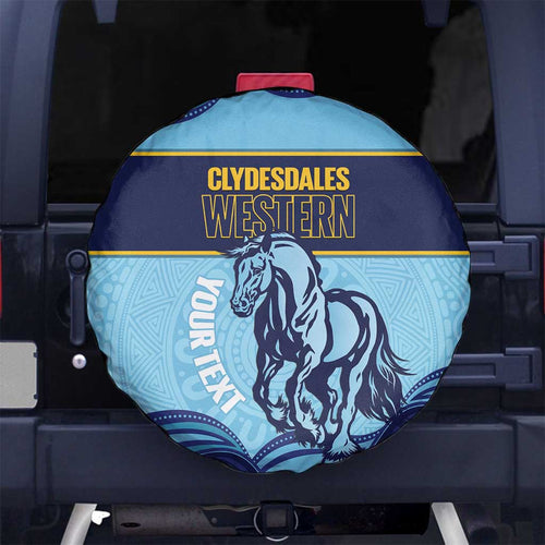 Toowoomba Rugby Custom Spare Tire Cover Go Clydesdales Aboriginal Art - Aussie Hoodie