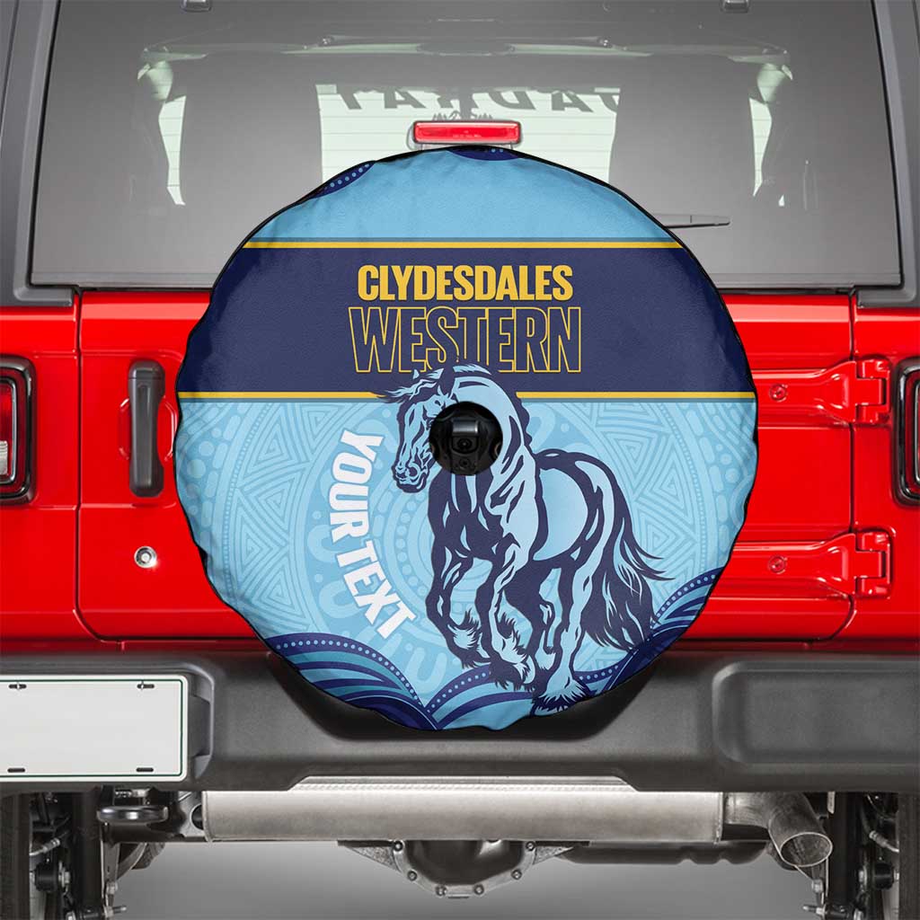 Toowoomba Rugby Custom Spare Tire Cover Go Clydesdales Aboriginal Art - Aussie Hoodie