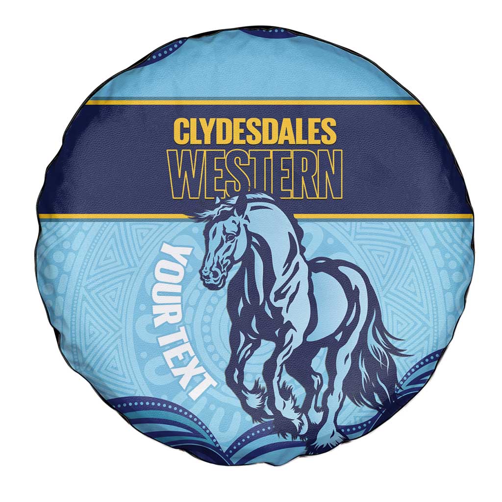 Toowoomba Rugby Custom Spare Tire Cover Go Clydesdales Aboriginal Art - Aussie Hoodie