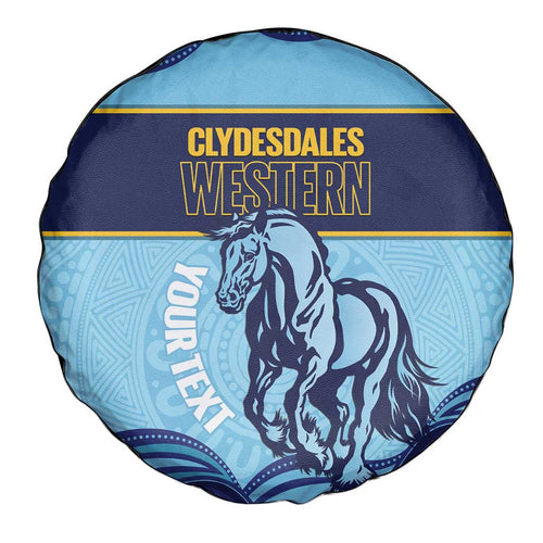 Toowoomba Rugby Custom Spare Tire Cover Go Clydesdales Aboriginal Art - Aussie Hoodie