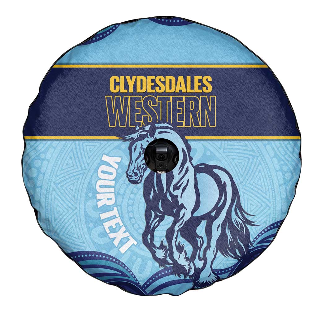Toowoomba Rugby Custom Spare Tire Cover Go Clydesdales Aboriginal Art - Aussie Hoodie