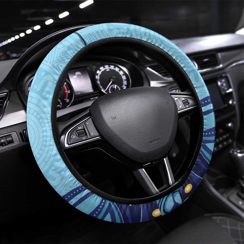 Toowoomba Rugby Steering Wheel Cover Go Clydesdales Aboriginal Art - Aussie Hoodie