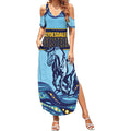 Toowoomba Rugby Custom Summer Maxi Dress Go Clydesdales Aboriginal Art - Aussie Hoodie