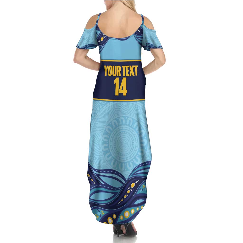 Toowoomba Rugby Custom Summer Maxi Dress Go Clydesdales Aboriginal Art - Aussie Hoodie