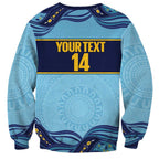 Toowoomba Rugby Custom Sweatshirt Go Clydesdales Aboriginal Art - Aussie Hoodie