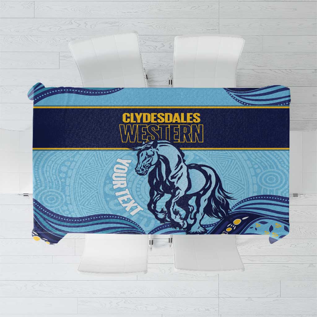 Toowoomba Rugby Custom Tablecloth Go Clydesdales Aboriginal Art - Aussie Hoodie