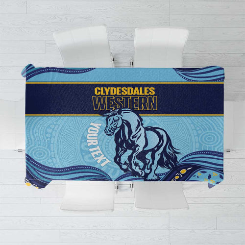 Toowoomba Rugby Custom Tablecloth Go Clydesdales Aboriginal Art - Aussie Hoodie
