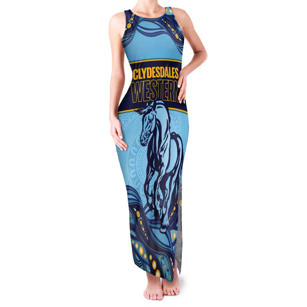 Toowoomba Rugby Custom Tank Maxi Dress Go Clydesdales Aboriginal Art - Aussie Hoodie