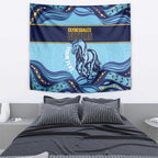 Toowoomba Rugby Custom Tapestry Go Clydesdales Aboriginal Art - Aussie Hoodie