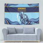 Toowoomba Rugby Custom Tapestry Go Clydesdales Aboriginal Art - Aussie Hoodie