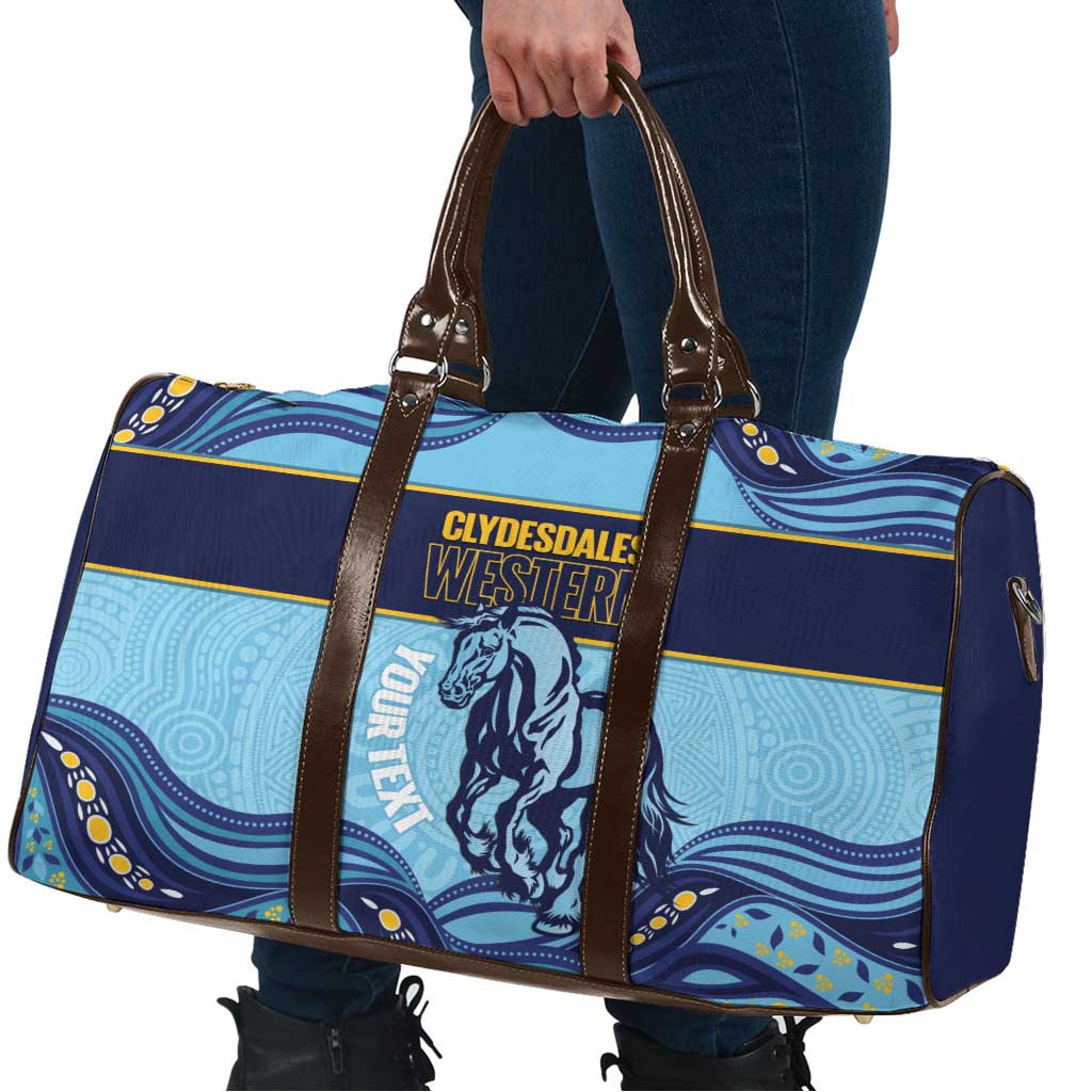 Toowoomba Rugby Custom Travel Bag Go Clydesdales Aboriginal Art - Aussie Hoodie