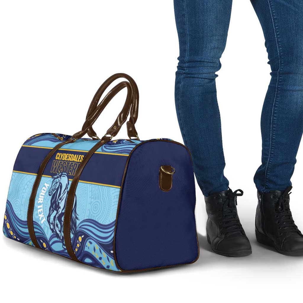 Toowoomba Rugby Custom Travel Bag Go Clydesdales Aboriginal Art - Aussie Hoodie