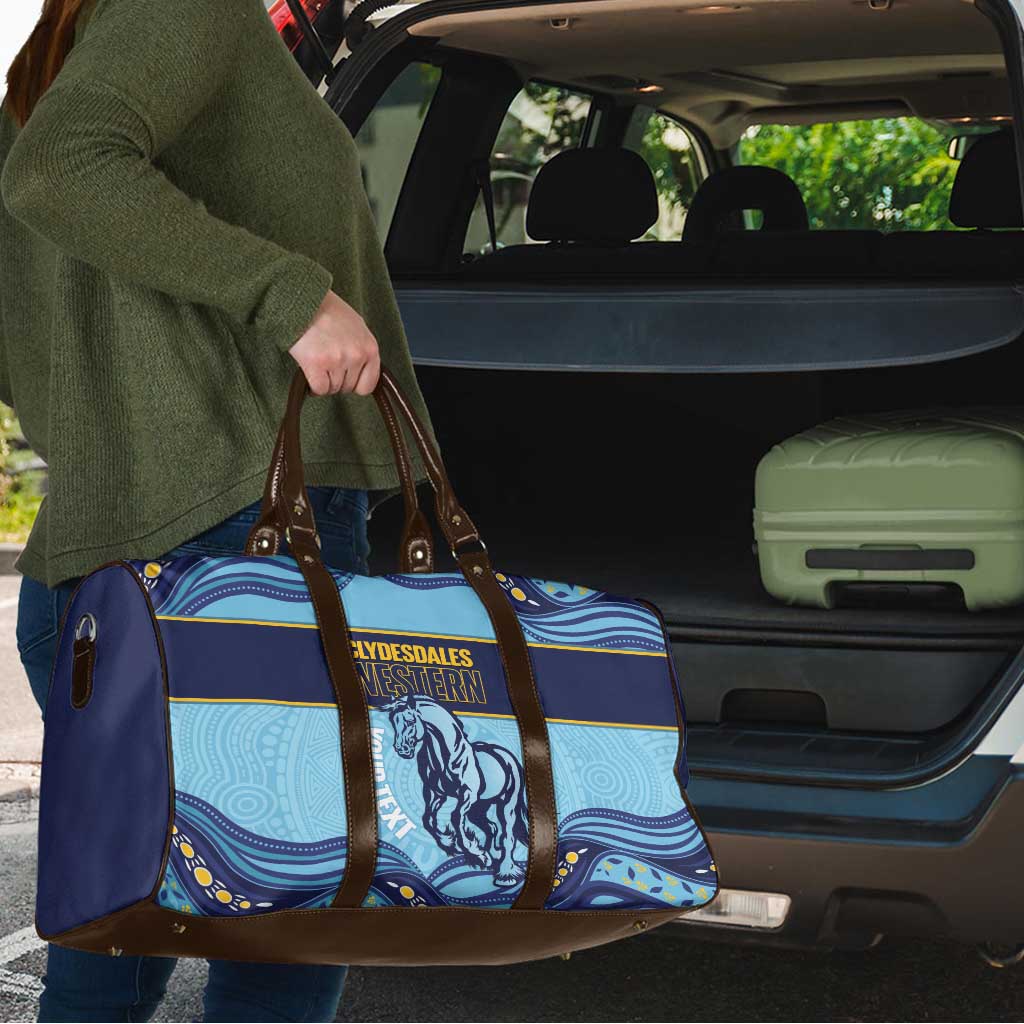 Toowoomba Rugby Custom Travel Bag Go Clydesdales Aboriginal Art - Aussie Hoodie