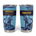 Toowoomba Rugby Custom Tumbler Cup Go Clydesdales Aboriginal Art - Aussie Hoodie
