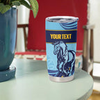 Toowoomba Rugby Custom Tumbler Cup Go Clydesdales Aboriginal Art - Aussie Hoodie