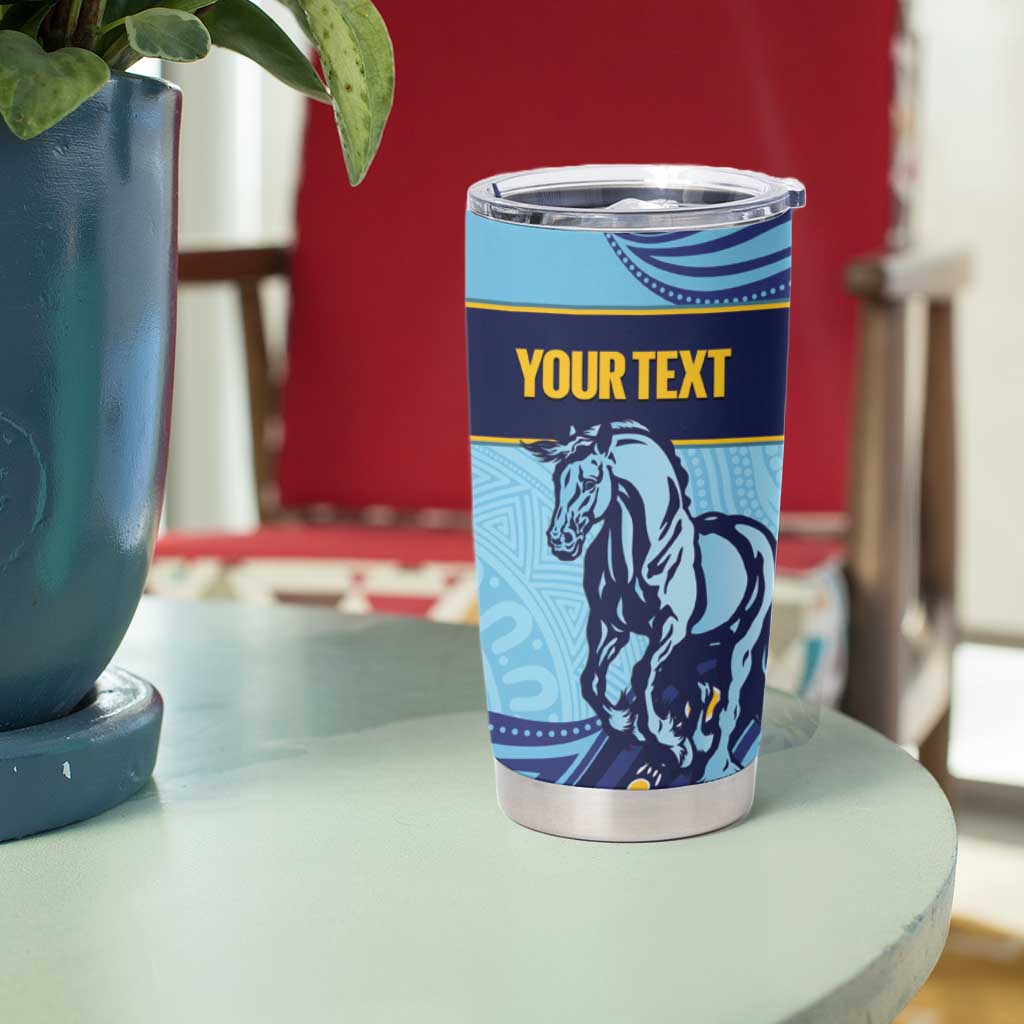 Toowoomba Rugby Custom Tumbler Cup Go Clydesdales Aboriginal Art - Aussie Hoodie