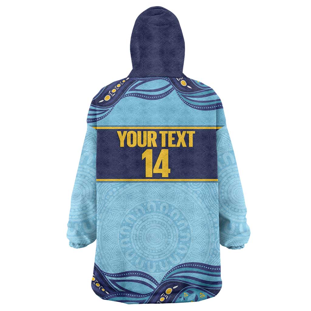 Toowoomba Rugby Custom Wearable Blanket Hoodie Go Clydesdales Aboriginal Art - Aussie Hoodie