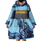 Toowoomba Rugby Custom Wearable Blanket Hoodie Go Clydesdales Aboriginal Art - Aussie Hoodie