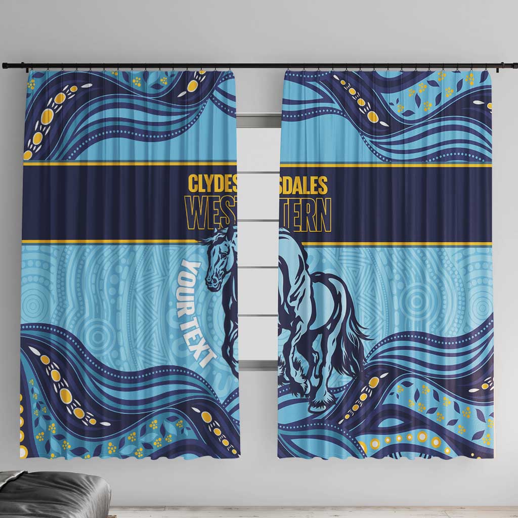 Toowoomba Rugby Custom Window Curtain Go Clydesdales Aboriginal Art - Aussie Hoodie