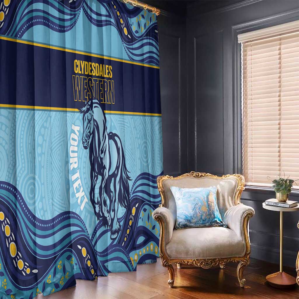 Toowoomba Rugby Custom Window Curtain Go Clydesdales Aboriginal Art - Aussie Hoodie
