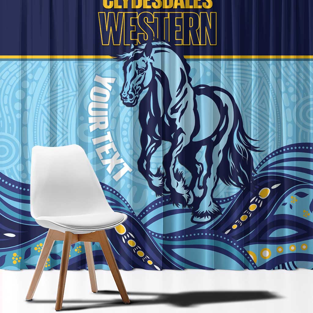 Toowoomba Rugby Custom Window Curtain Go Clydesdales Aboriginal Art - Aussie Hoodie