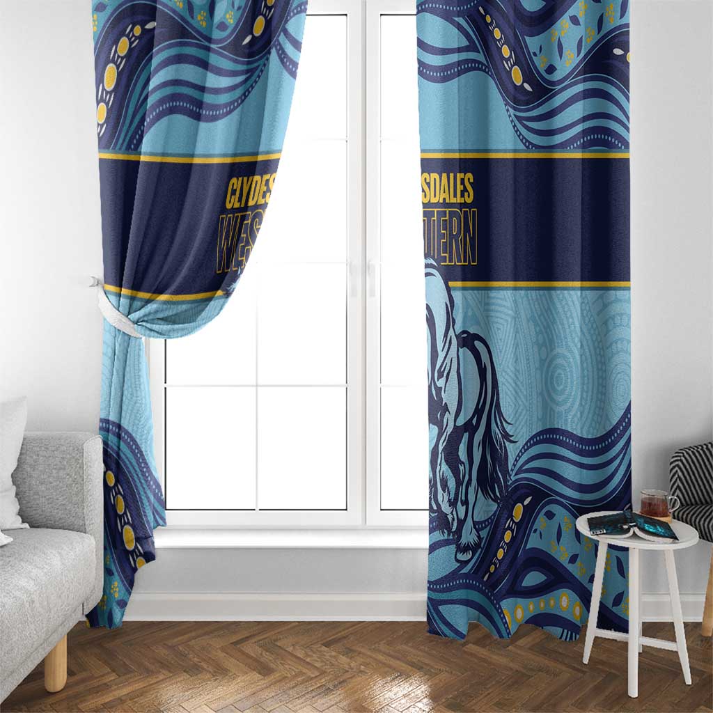 Toowoomba Rugby Custom Window Curtain Go Clydesdales Aboriginal Art - Aussie Hoodie