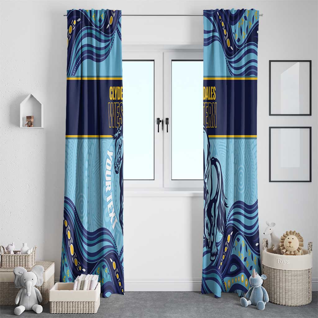 Toowoomba Rugby Custom Window Curtain Go Clydesdales Aboriginal Art - Aussie Hoodie