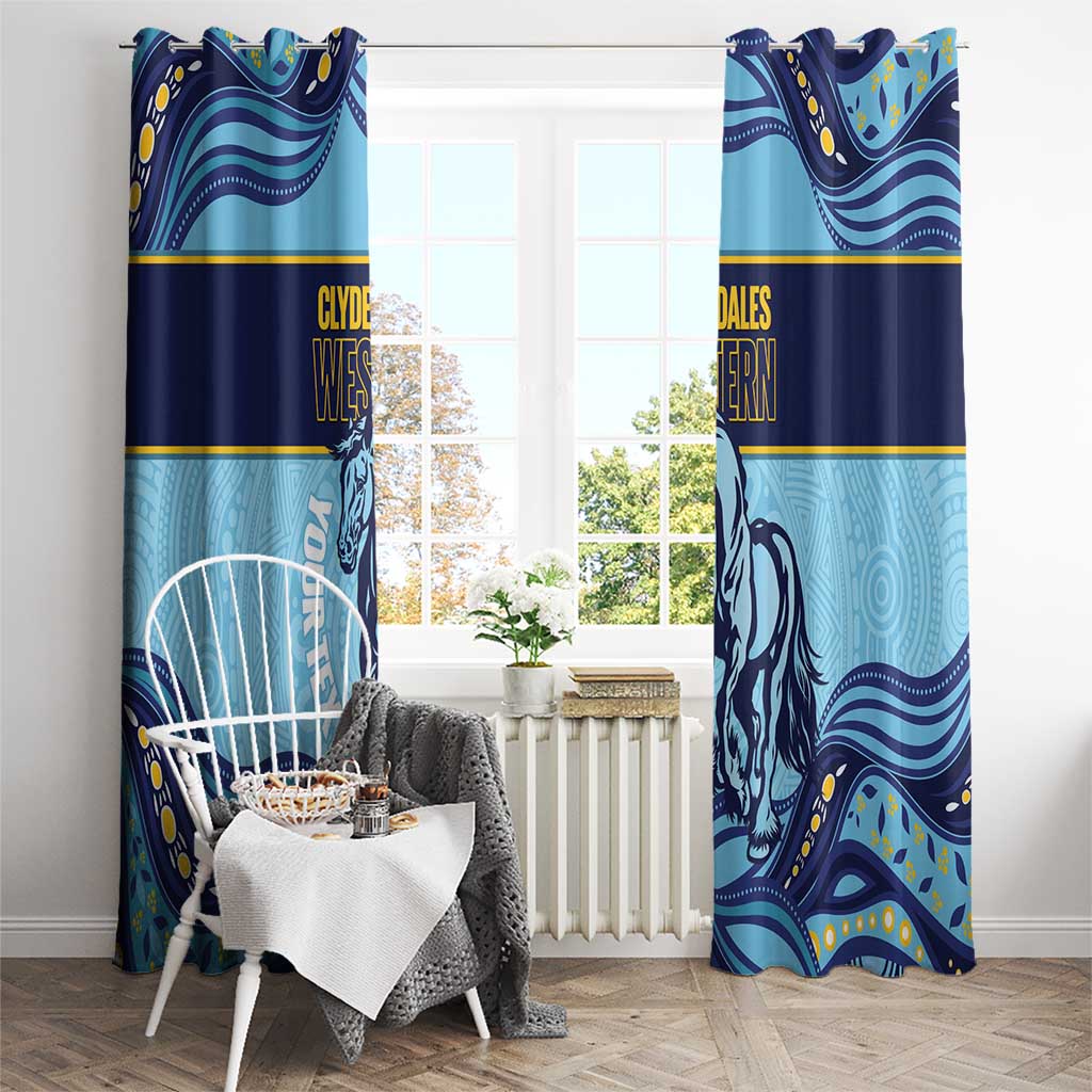 Toowoomba Rugby Custom Window Curtain Go Clydesdales Aboriginal Art - Aussie Hoodie