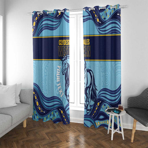Toowoomba Rugby Custom Window Curtain Go Clydesdales Aboriginal Art - Aussie Hoodie