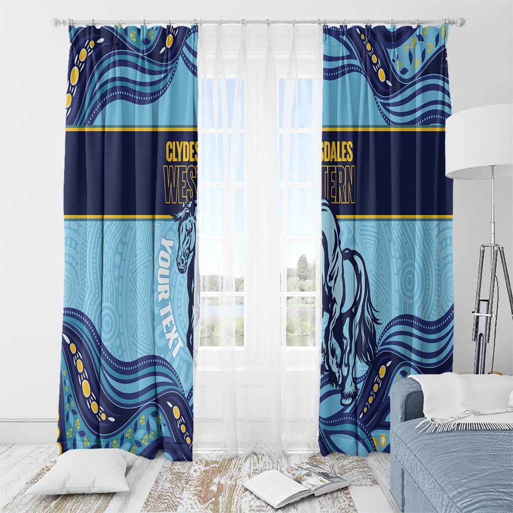 Toowoomba Rugby Custom Window Curtain Go Clydesdales Aboriginal Art - Aussie Hoodie