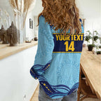 Toowoomba Rugby Custom Women Casual Shirt Go Clydesdales Aboriginal Art - Aussie Hoodie