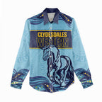 Toowoomba Rugby Custom Women Casual Shirt Go Clydesdales Aboriginal Art - Aussie Hoodie
