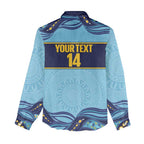 Toowoomba Rugby Custom Women Casual Shirt Go Clydesdales Aboriginal Art - Aussie Hoodie
