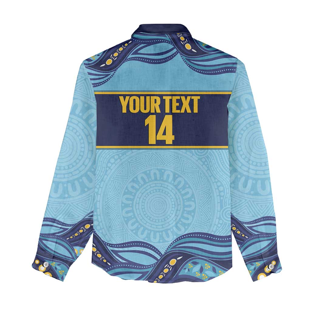 Toowoomba Rugby Custom Women Casual Shirt Go Clydesdales Aboriginal Art - Aussie Hoodie