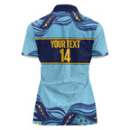 Toowoomba Rugby Custom Women Polo Shirt Go Clydesdales Aboriginal Art - Aussie Hoodie
