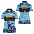 Toowoomba Rugby Custom Women Polo Shirt Go Clydesdales Aboriginal Art - Aussie Hoodie