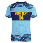 Toowoomba Rugby Custom Women V-Neck T-Shirt Go Clydesdales Aboriginal Art - Aussie Hoodie