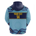 Toowoomba Rugby Custom Zip Hoodie Go Clydesdales Aboriginal Art - Aussie Hoodie