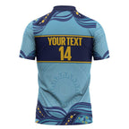Toowoomba Rugby Custom Zipper Polo Shirt Go Clydesdales Aboriginal Art - Aussie Hoodie