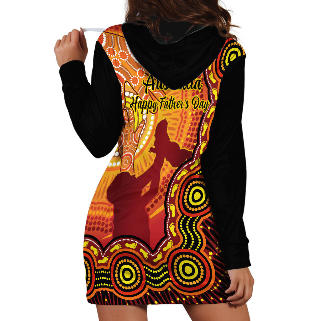 australia-father-day-hoodie-dress-aussie-best-dad-ever-indigenous-hand-art