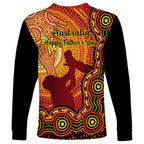 australia-father-day-long-sleeve-shirt-aussie-best-dad-ever-indigenous-hand-art