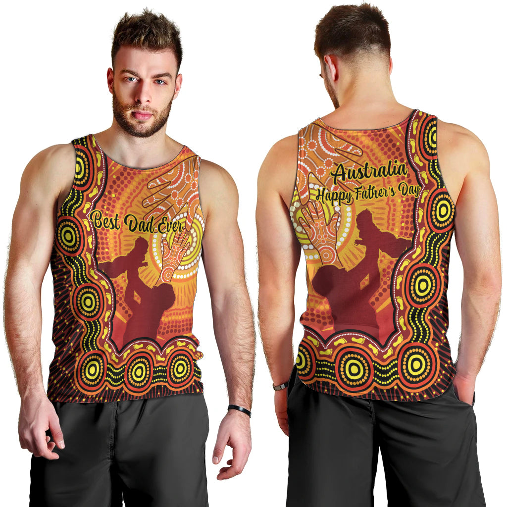 australia-father-day-men-tank-top-aussie-best-dad-ever-indigenous-hand-art