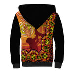 australia-father-day-sherpa-hoodie-aussie-best-dad-ever-indigenous-hand-art