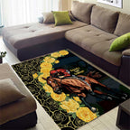 Melbourne Horse Racing Area Rug Yellow Roses - Ready Set Gallop! LT14