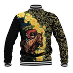Melbourne Horse Racing Baseball Jacket Yellow Roses - Ready Set Gallop! LT14