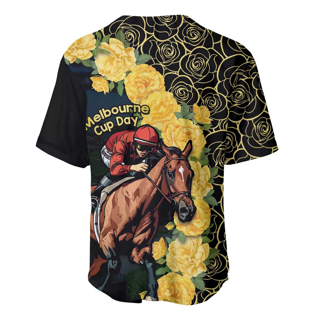 Melbourne Horse Racing Baseball Jersey Yellow Roses - Ready Set Gallop! LT14