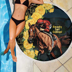Melbourne Horse Racing Beach Blanket Yellow Roses - Ready Set Gallop! LT14