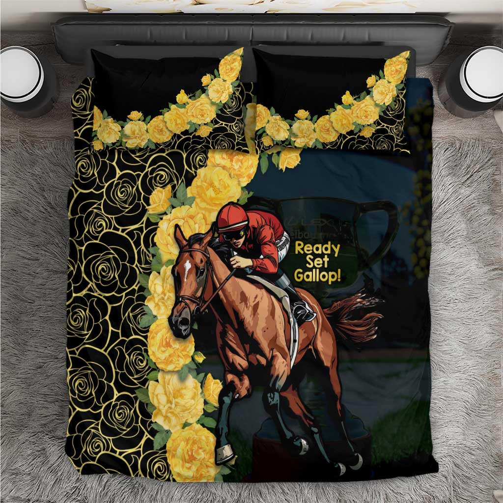 Melbourne Horse Racing Bedding Set Yellow Roses - Ready Set Gallop! LT14