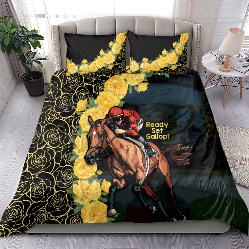 Melbourne Horse Racing Bedding Set Yellow Roses - Ready Set Gallop! LT14