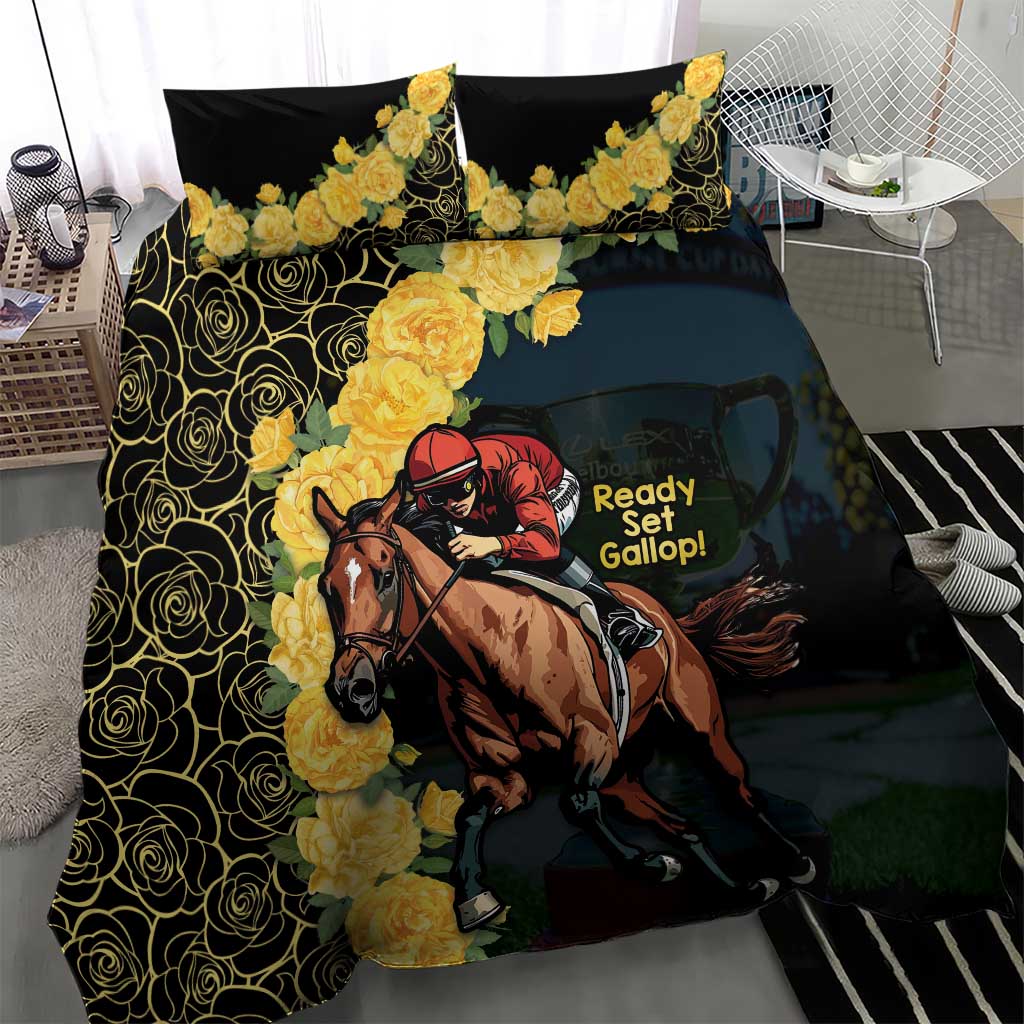 Melbourne Horse Racing Bedding Set Yellow Roses - Ready Set Gallop! LT14